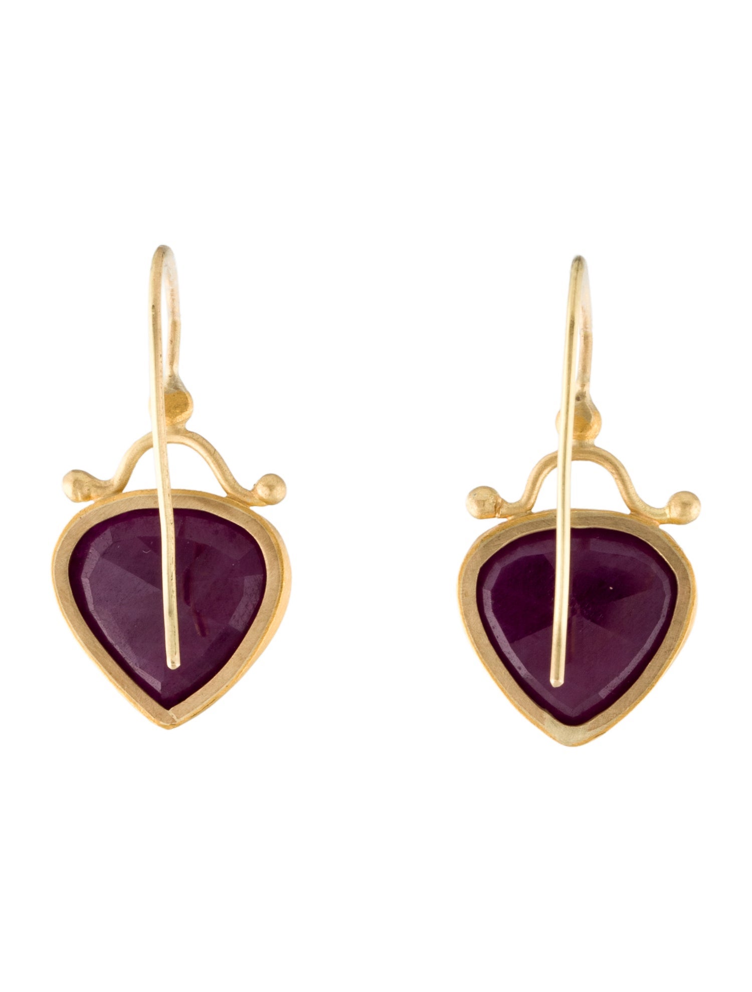 Earrings 14K Ruby & Diamond Drop Earrings